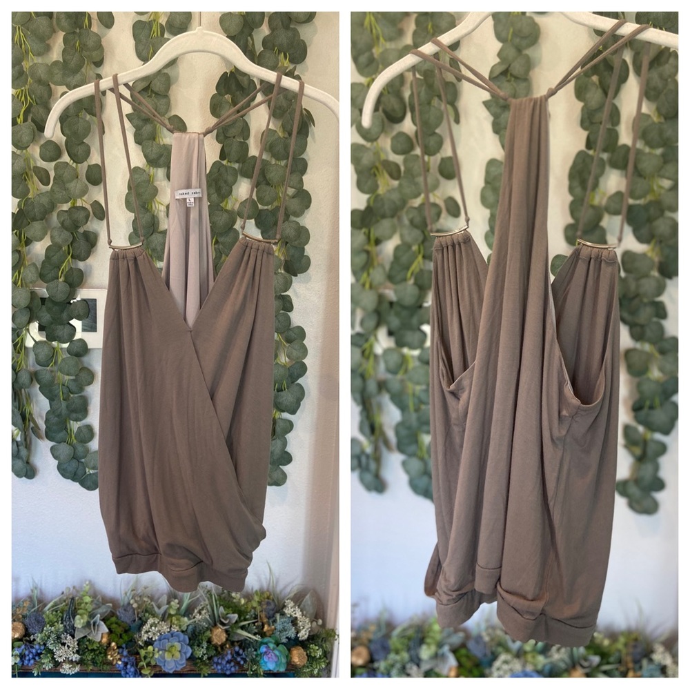 Naked Zebra Tank Top with Metal Strap Detail